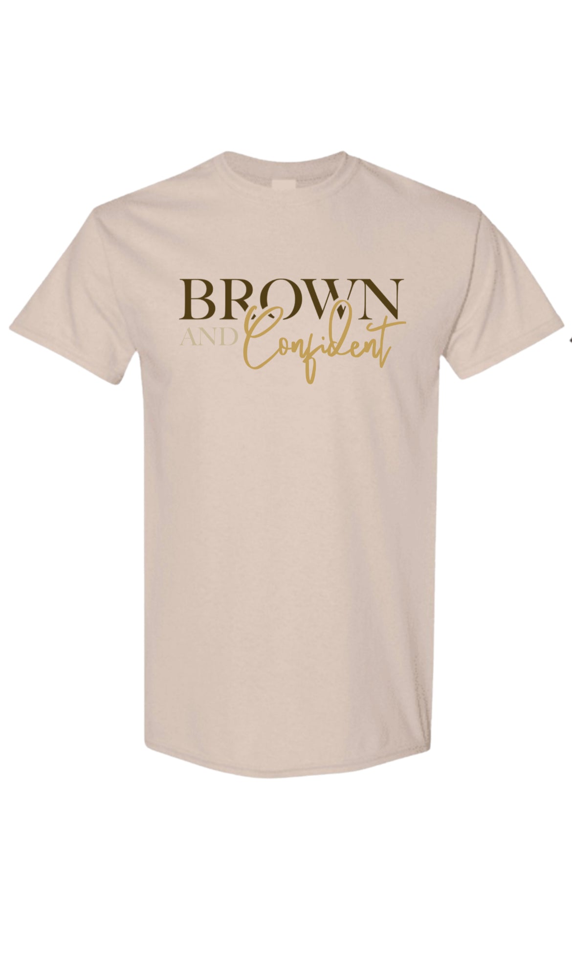 Logo T-Shirt – Brown & Confident