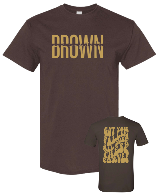 Brown & Confident Split T-Shirt