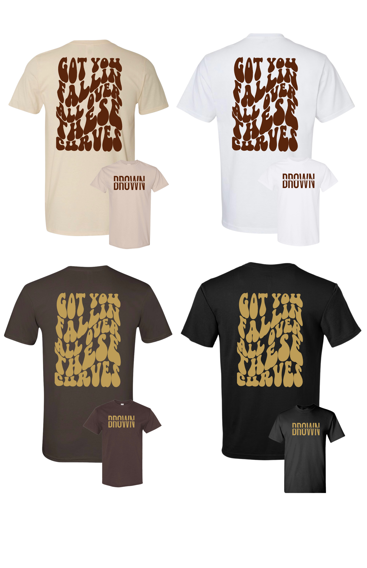 Brown & Confident Split T-Shirt