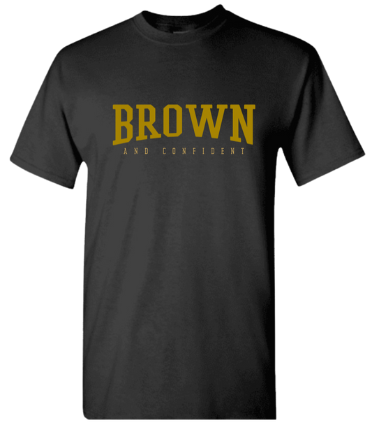 University T-Shirt – Brown & Confident