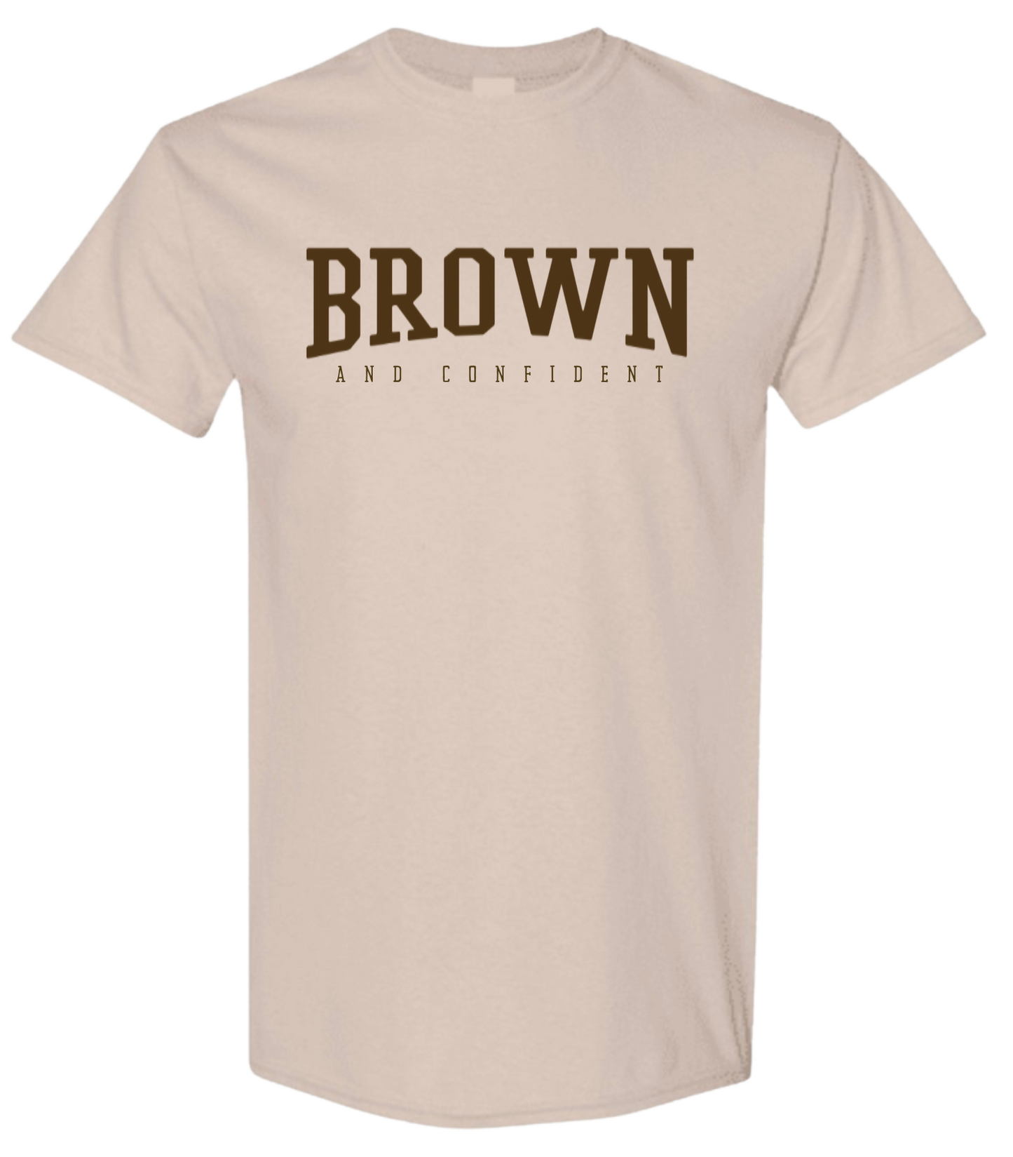 University T-Shirt – Brown & Confident