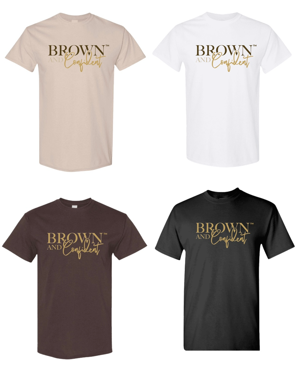 Logo T-Shirt – Brown & Confident